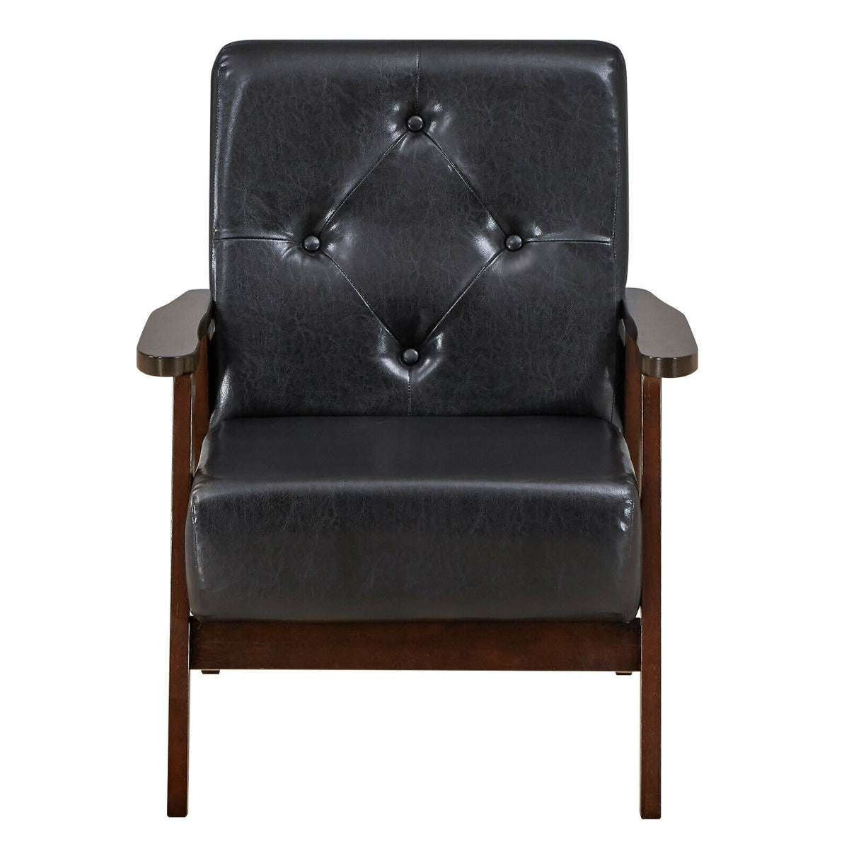 Single/3-Seater Accent PU Leather Sofa Chair for Living Room-Size 1