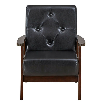 Single/3-Seater Accent PU Leather Sofa Chair for Living Room-Size 1