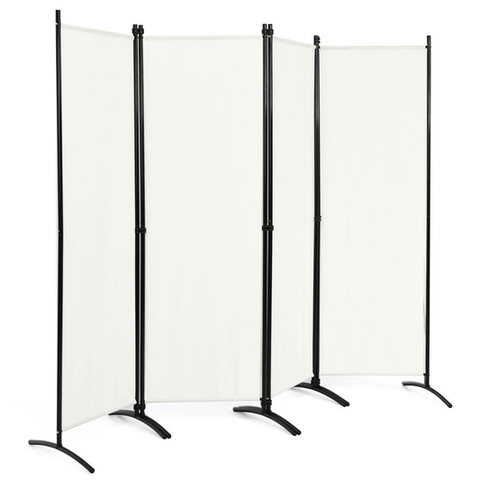 4 Panel Wall Privacy Screen Protector for Home-White