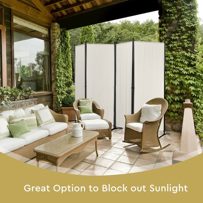 4 Panel Wall Privacy Screen Protector for Home-White