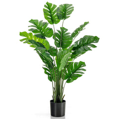 5 Feet Artificial Tree Faux Monstera Deliciosa Plant for Home Indoor and Outdoor