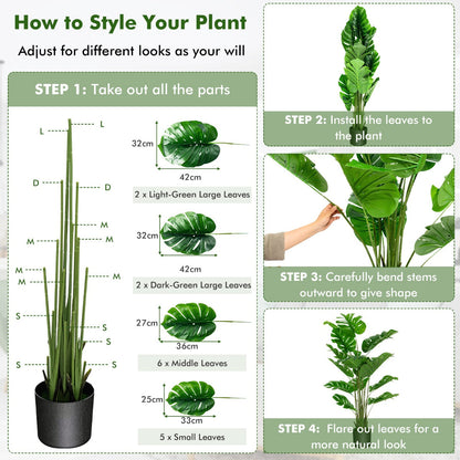 152cm Artificial Monstera Plants for Indoor Decoration-1.5M