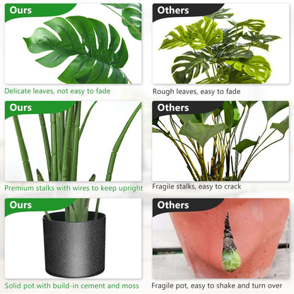 120cm/152cm Artificial Monstera Plants for Indoor Decoration-1.2M