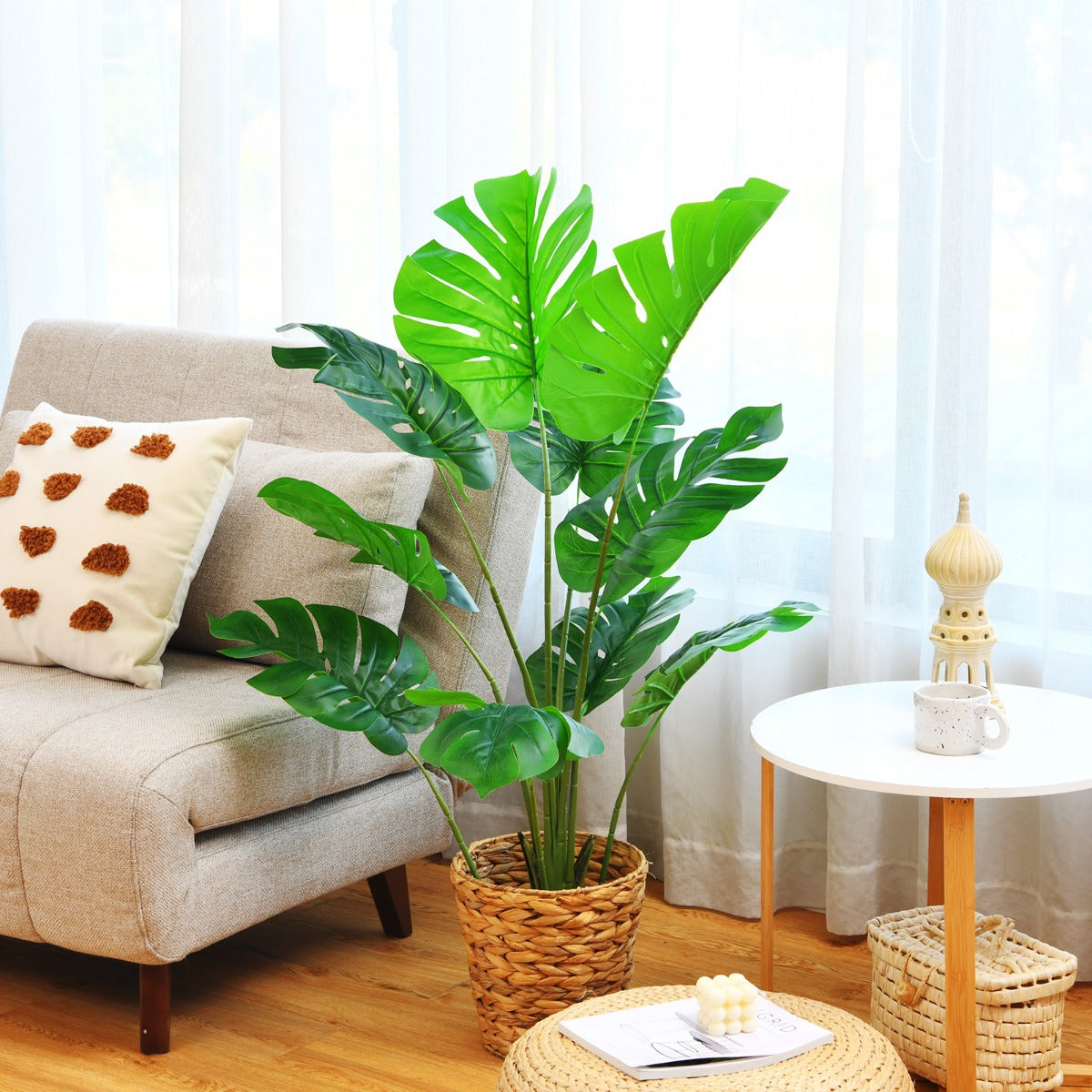 1.2M Artificial Monstera Deliciosa Tree for Home Office-1 piece