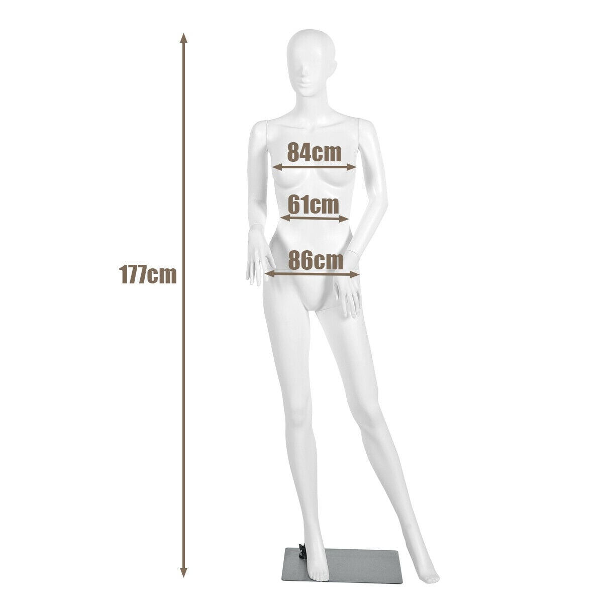 177cm Female Mannequin Full Body Manikin with Metal Base