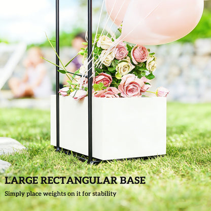 Outsunny Garden Arch, 2.4 m High x 1.5 m Wide Metal Garden Trellis for Climbing Plants, Outdoor Wedding Arch for Bridal, Black