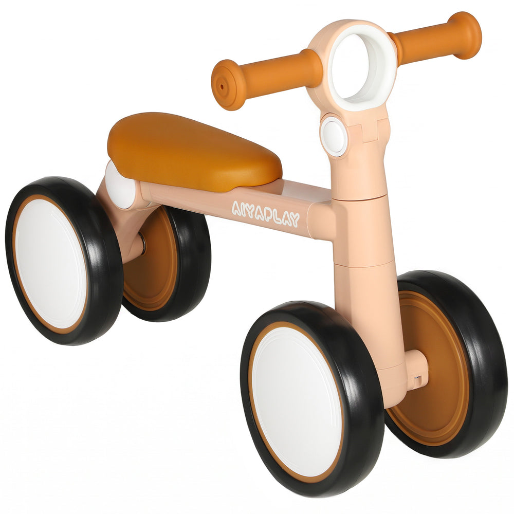AIYAPLAY Balance Bike, Lightweight Baby Balance Bike with Foldable Design, Adjustable Seat, No Pedal for 1-2 Years, Pink
