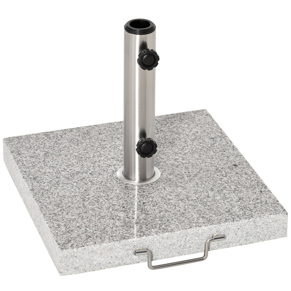 Outsunny 25kg Garden Umbrella Base Durable Parasol Holder Patio Furniture Outdoor Sunshade Marble Stand