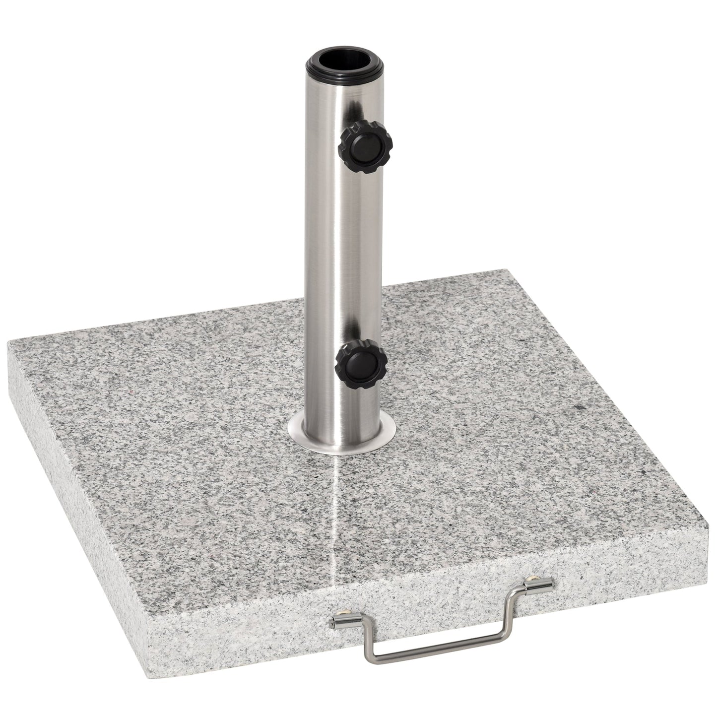 Outsunny 25kg Garden Umbrella Base Durable Parasol Holder Patio Furniture Outdoor Sunshade Marble Stand