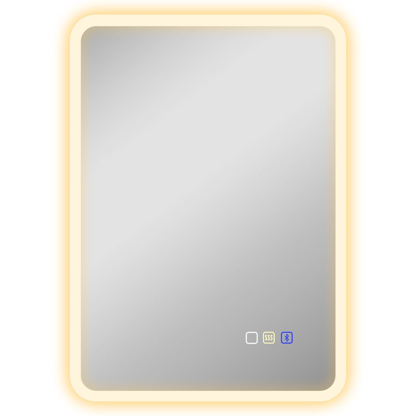 HOMCOM 70 x 50cm LED Bathroom Mirror, with Bluetooth - Silver Tone