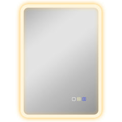 HOMCOM 70 x 50cm LED Bathroom Mirror, with Bluetooth - Silver Tone