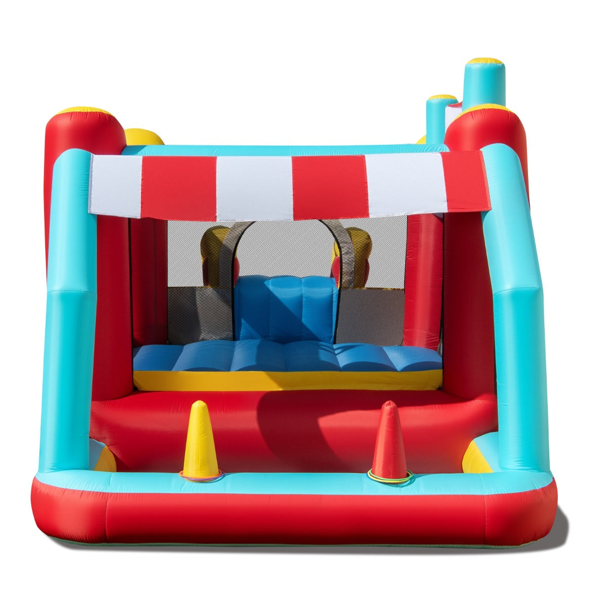 5-in-1 Ice Cream Jumping Castle Inflatable Bounce House with Slide without Blower