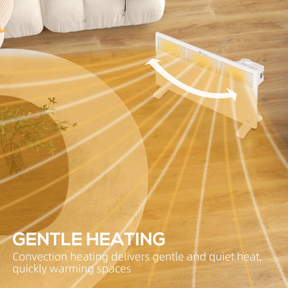 HOMCOM 1500W Convector Heater - White