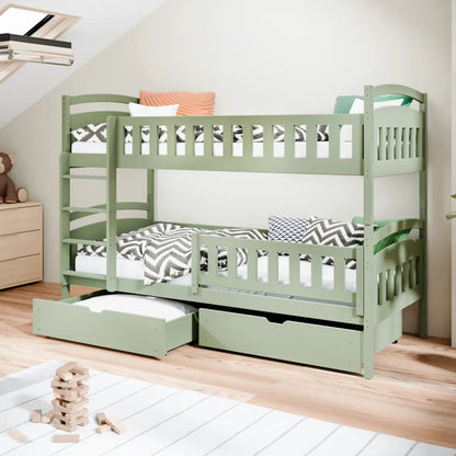 Wooden Bunk Bed Ignas with Storage