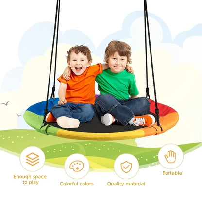 Child's Multi-Coloured Swing with Adjustable Height