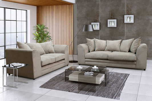 Casper 3+2 Seater Sofa Set Grey, Beige