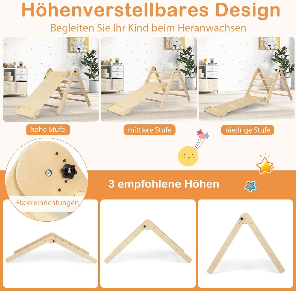 7-in-1 Indoor Wooden Foldable Climbing Toys for Toddlers-Natural