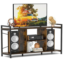 TV Stand for 55 Inch TVs Industrial Entertainment Center-Rustic Brown