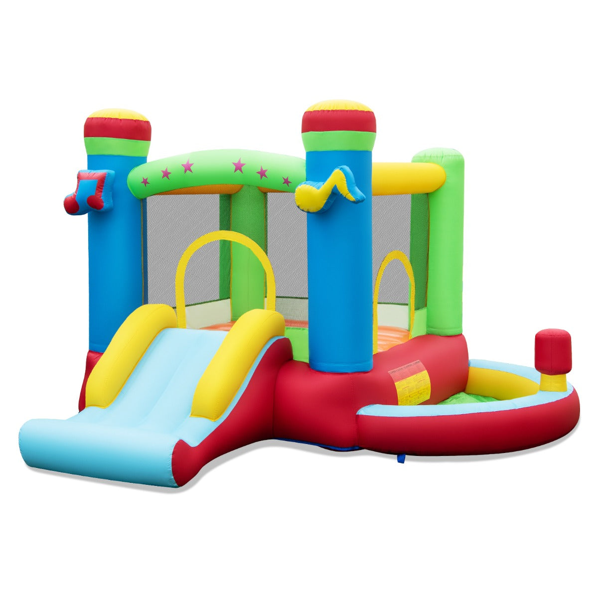 Inflatable Bounce House with Slide and Jumping Area wihtout Blower