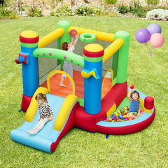 Inflatable Bounce House with Slide and Jumping Area wihtout Blower