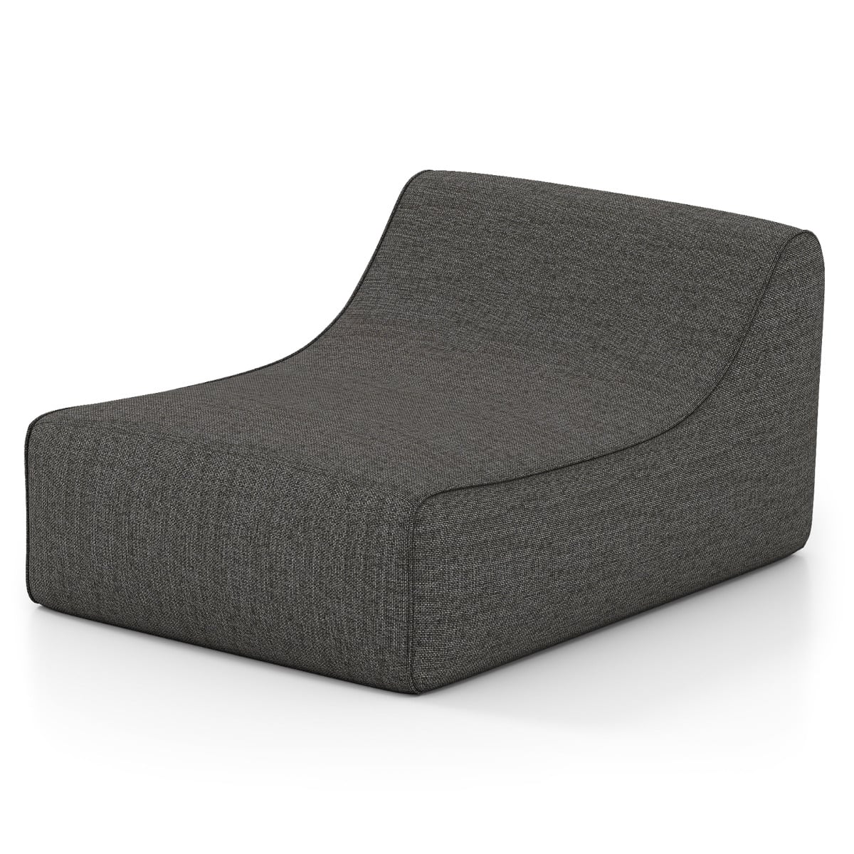 Inflatable Lounge Chair Ergonomic Blow Up Lazy Sofa with Detachable Cover and Anti-Slip Base-Grey