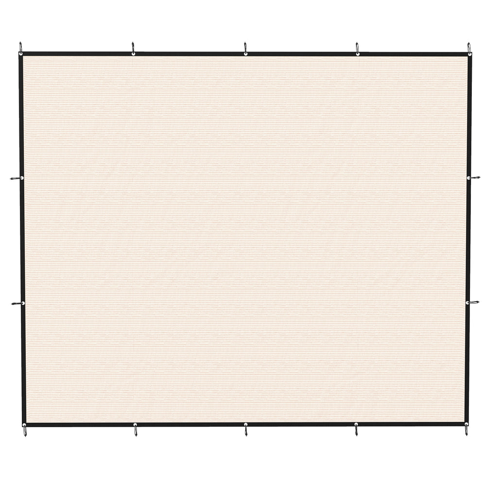 Outsunny Sun Shade Sail UV Protection Canopy with Stainless Steel Eyelets for Patio Garden 3 x 3.6 m Beige