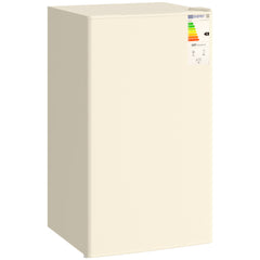 HOMCOM Under Counter Fridge, 91L Small Fridge with Chiller Box, Removable Shelf, Reversible Door, Adjustable Legs, Mini Refrigerator, Beige