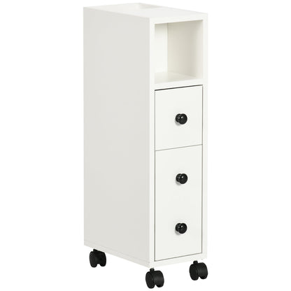 kleankin Slimline Bathroom Storage Cabinet - White