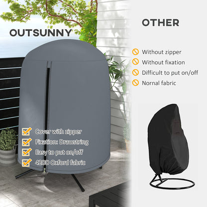Outsunny 190 x â128cm Hanging Egg Chair Furniture Cover - Grey