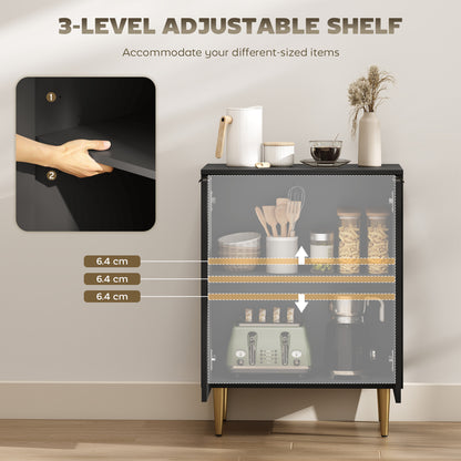 HOMCOM Adjustable Shelf Sideboard - Black