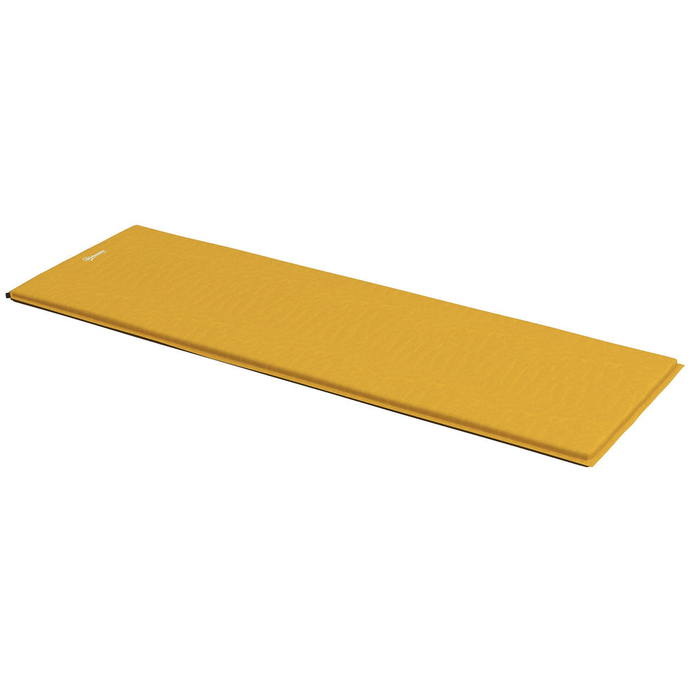 Outsunny Single Inflatable Mattress Sleeping Pad, Self-Inflating, Khaki