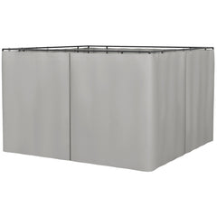 Outsunny Set of Four 3 x 3m Gazebo Replacement Walls - Light Grey