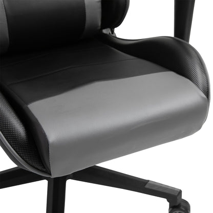 Vinsetto High Back Racing Gaming Chair, PU Leather Reclining Computer Chair with Head Pillow and Lumbar Support, Black