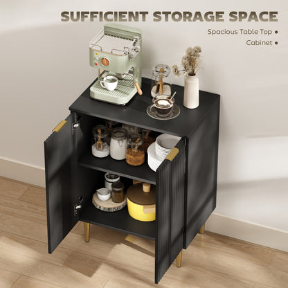 HOMCOM Adjustable Shelf Sideboard - Black