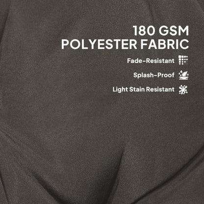 Outsunny Set of Four Padded Garden Seat Cushions - Charcoal Grey