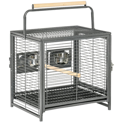 PawHut Parrot Cage, Travel Carry Pet Bird Cage, with Metal Handle