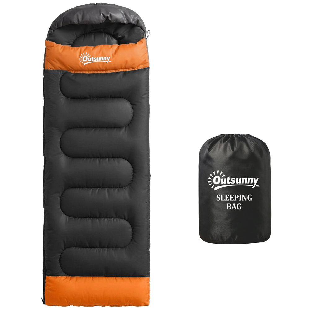 Outsunny Sleeping Bag for Adults, Lightweight & Compact Sleeping Bag, 3 Seasons, Grey