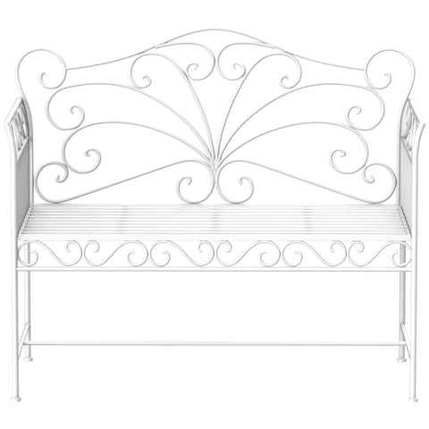 Outsunny Heavy-Duty Garden Bench-White