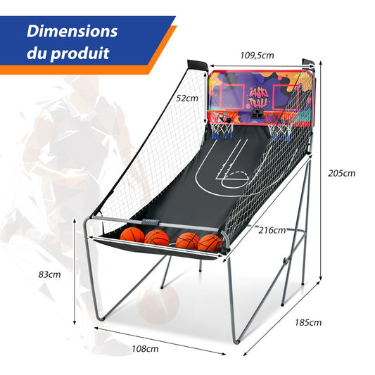 Foldable Basketball Arcade Game-Purple