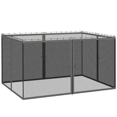 Outsunny 352 x 207cm Universal Replacement Mesh Sidewall Netting for Patio Gazebos and Canopy Tents, (Sidewall Only) Dark Grey