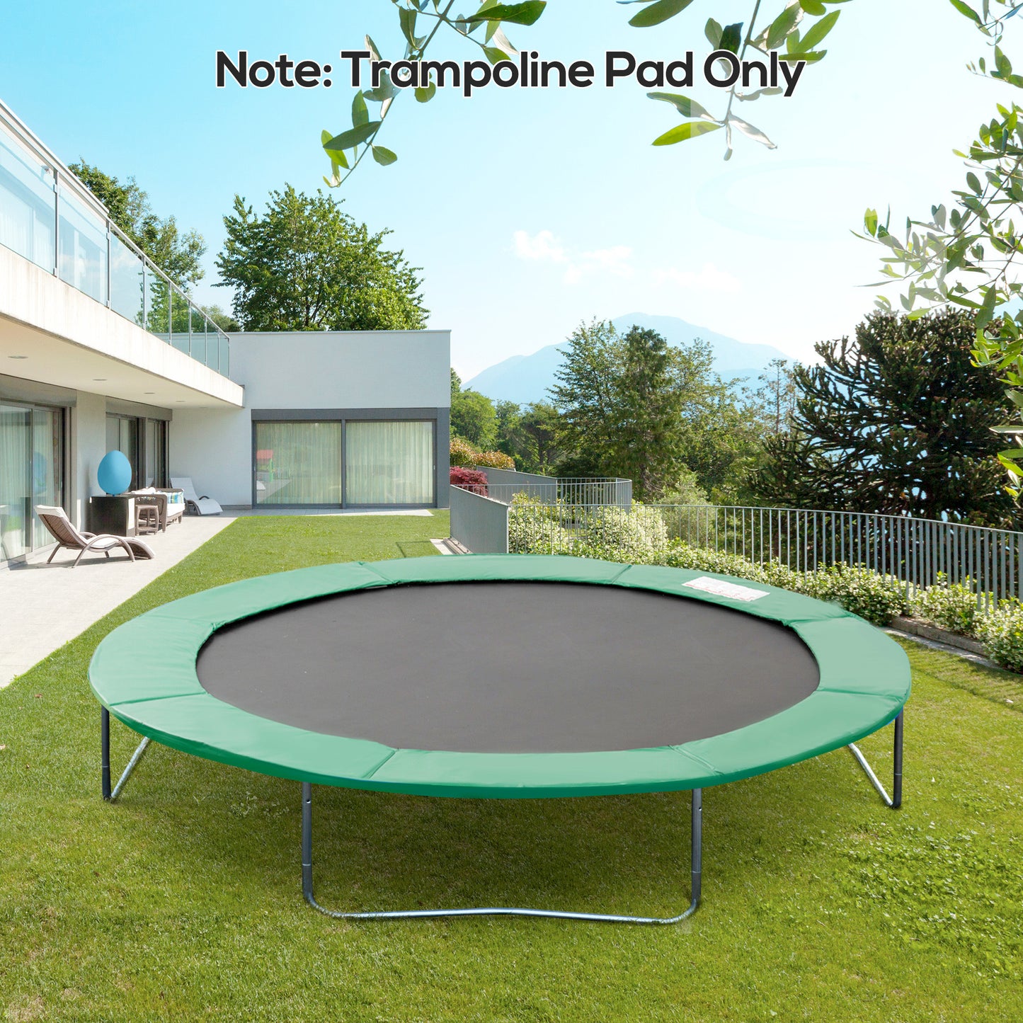 HOMCOM  Trampoline Safety Pad, 8 ft-Green