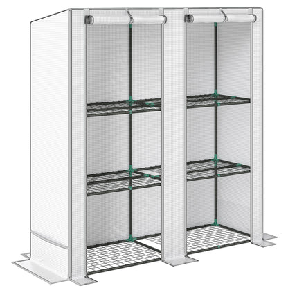 Outsunny Three-Tier Mini Greenhouse - White