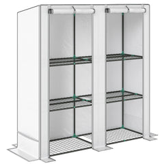 Outsunny Three-Tier Mini Greenhouse - White