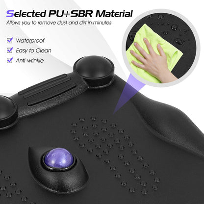 Ergonomic Anti Fatigue Mat with Rolling Massage Ball and Points-Black