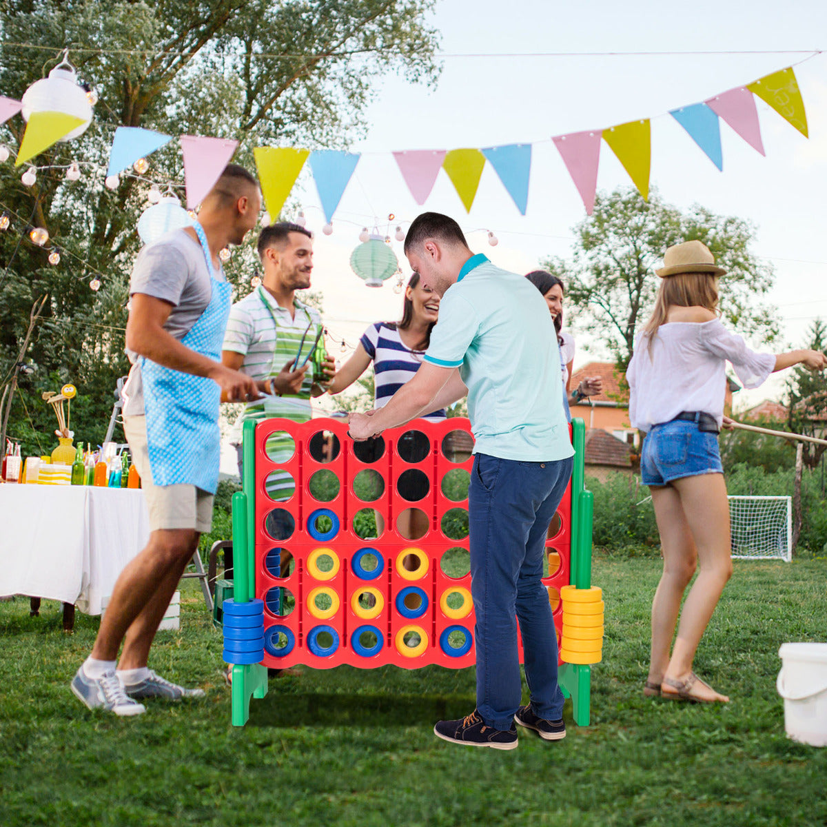 Jumbo 4-to-Score Giant Game Set with Quick-Release Lever-Green