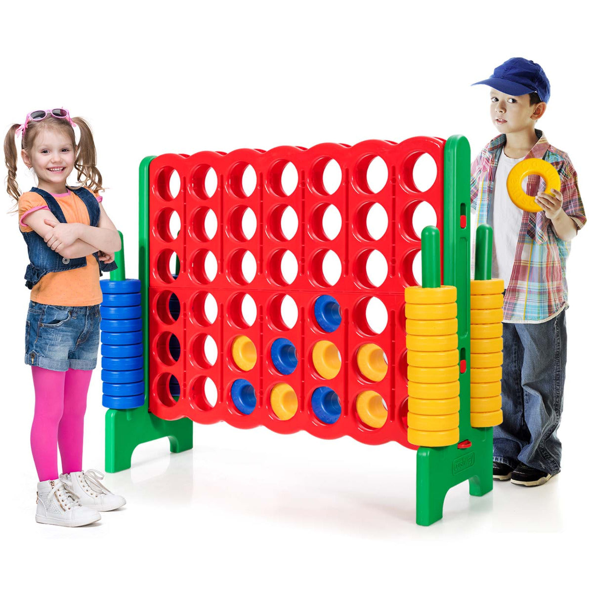 Jumbo 4-to-Score Giant Game Set with Quick-Release Lever-Green