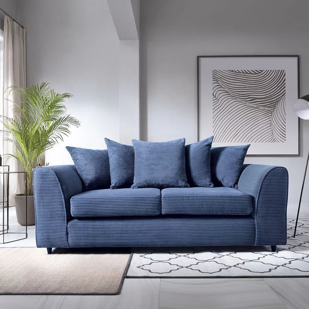 Jill Jumbo 3 Seater Sofa - Blue