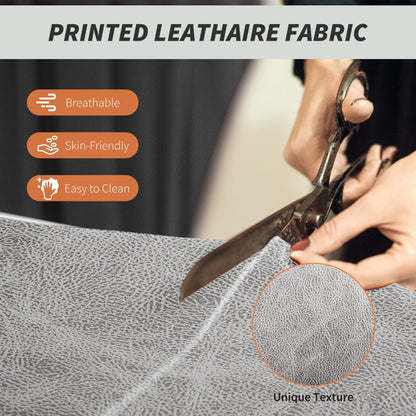 HOMCOM Leathaire Reclining Office Chair with Lumbar Support Pillow - Grey