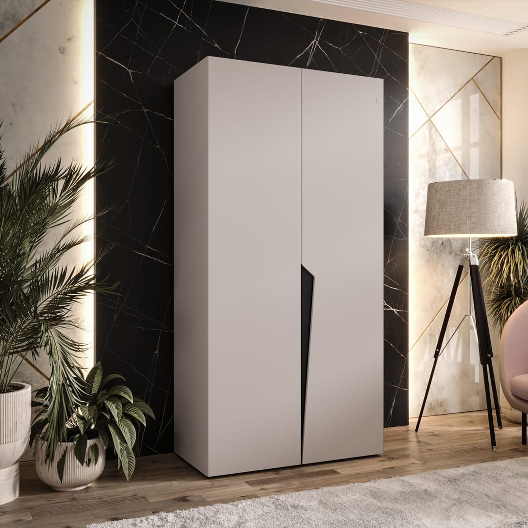 Piano I Hinged Door Wardrobe 100cm