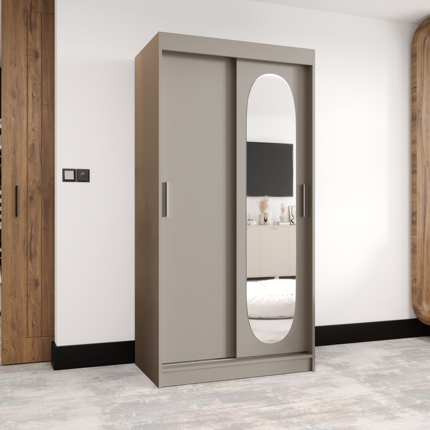 Royal Sliding Door Wardrobe 100cm